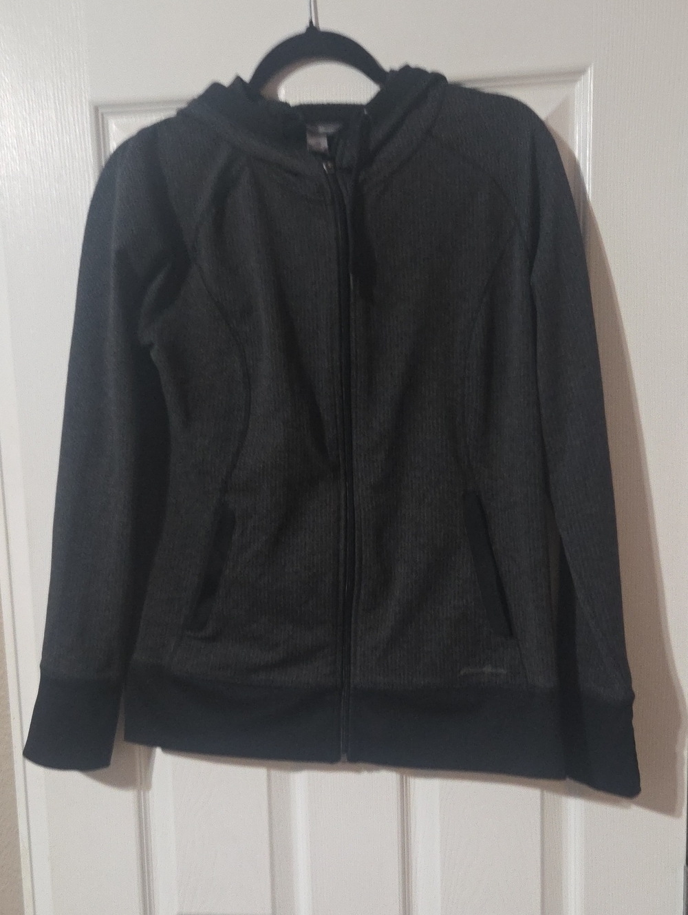 Eddie Bauer Dark Gray Hooded Zip Jacket